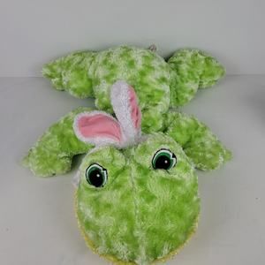 Dan Dee Collector's Choice Green Frog w/ Bunny Ears Stuffed Animal Plush 30"